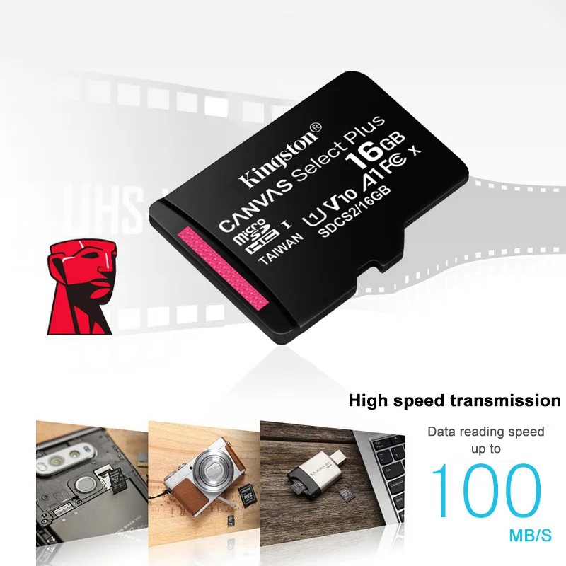 Kingston Micro SD 8 ГБ 16 ГБ 32 ГБ 64 Гб 128 ГБ 256 ГБ флеш-карта памяти Microsd SDHC/SDXC класс 10 дропшиппинг TF карт Micro sd