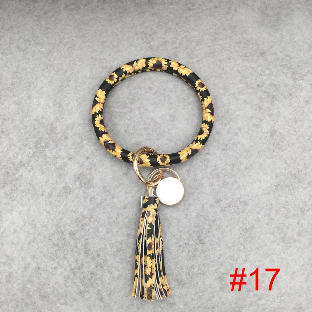 style17 Женский брелок для девочек, браслет, круглая капля, масло, кисточка, кулон, браслет и браслет, брелок, ремешок на запястье, 32 цвета - Цвет: style17