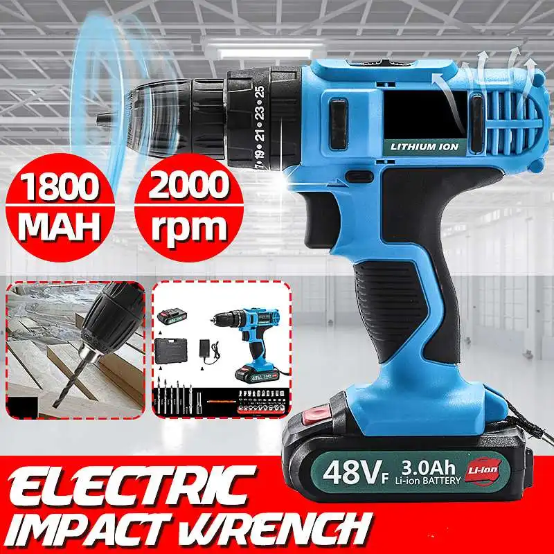 

Electric Impact Wrench 21V Brushless Wrench Socket 1800mAh Li-ion Battery Cordless Wrench Hand Drill Installation Power Tools