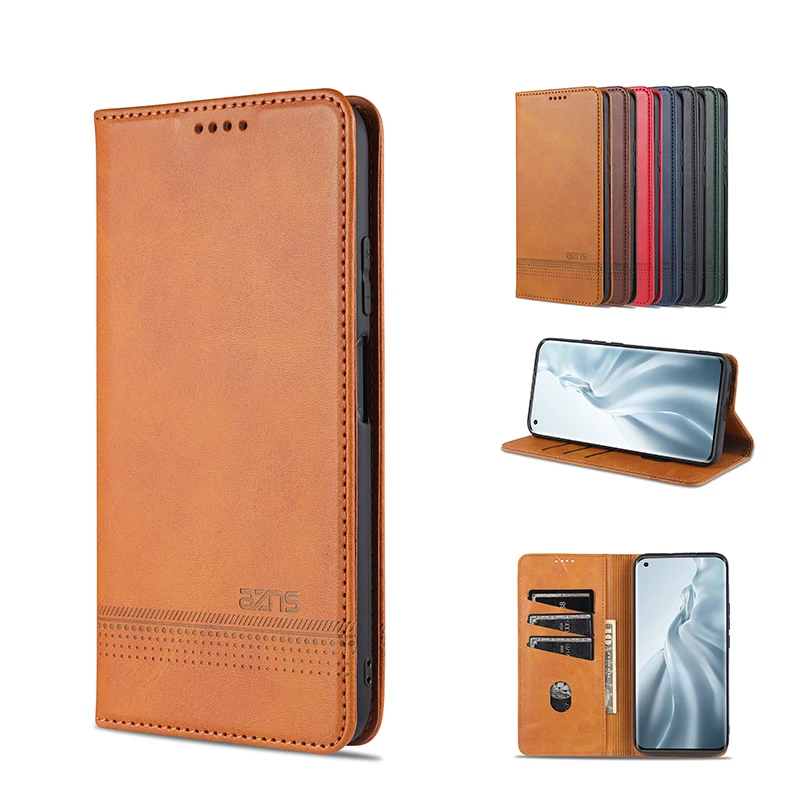 

Solid Color Magnetic Wallet Card Slot Case For Xiaomi Mi Note 10 11 10T 10S Lite Ultra POCO M3 F3 X3 Nfc GT Pro Shockproof Cases