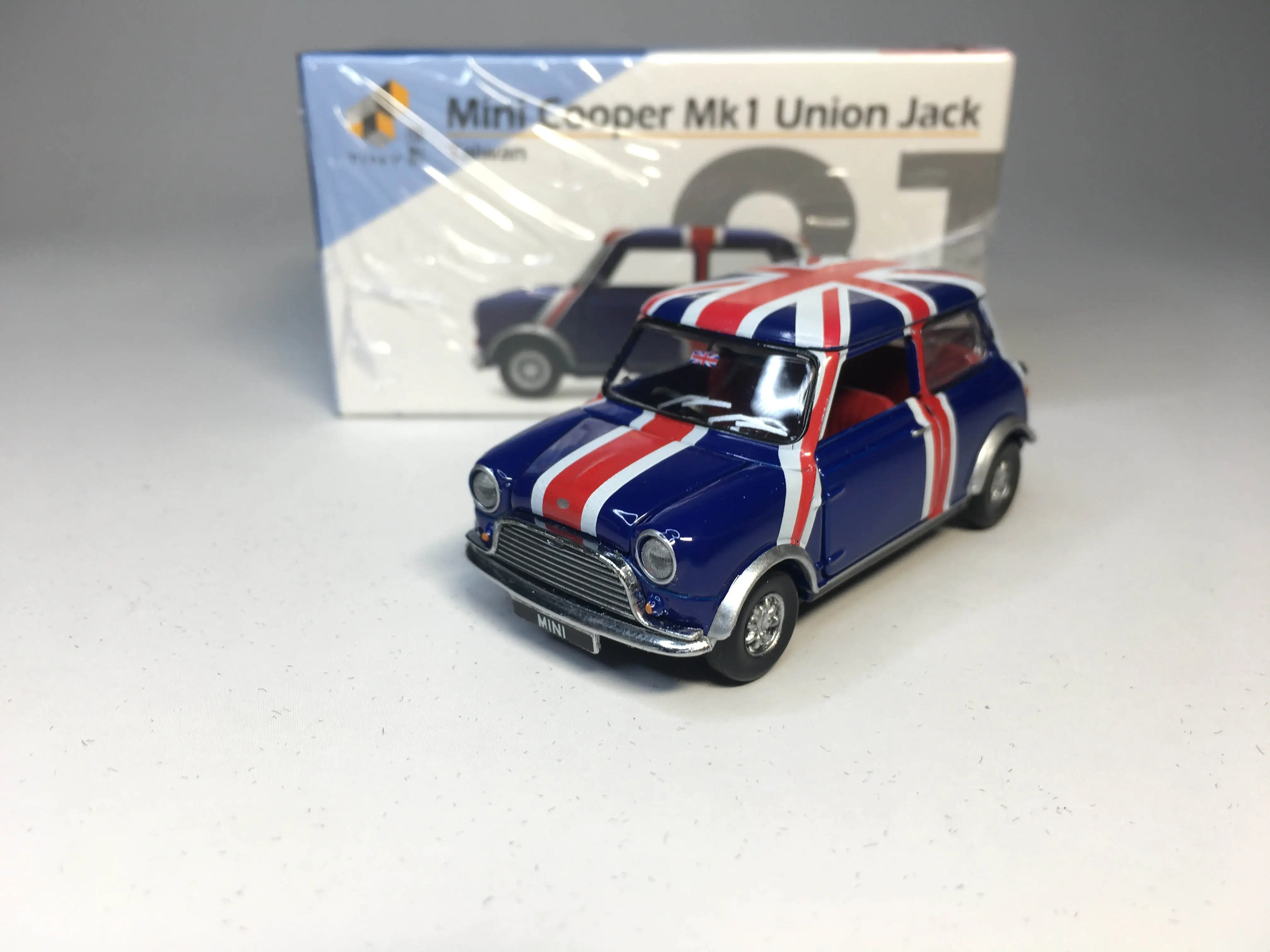 

Tiny 1/50 Mini Cooper Mk1 Union Jack Die Cast Model Car Collection Limited