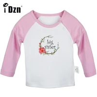 big sister and little sister fun garland printed tops cute twins baby t shirt baby girls tops infant long sleeves t shirts