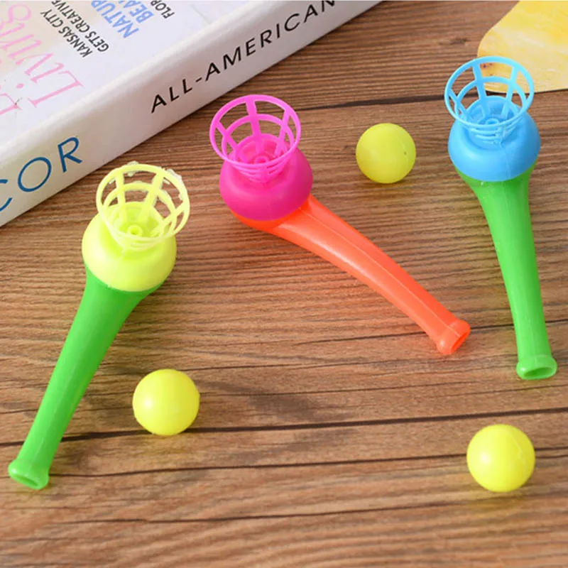 

1Pcs Balance Training Kids Gift Family Toy Early Educational Toys Rod Board Game Float Random Color Plastic Blow Pipe Balls