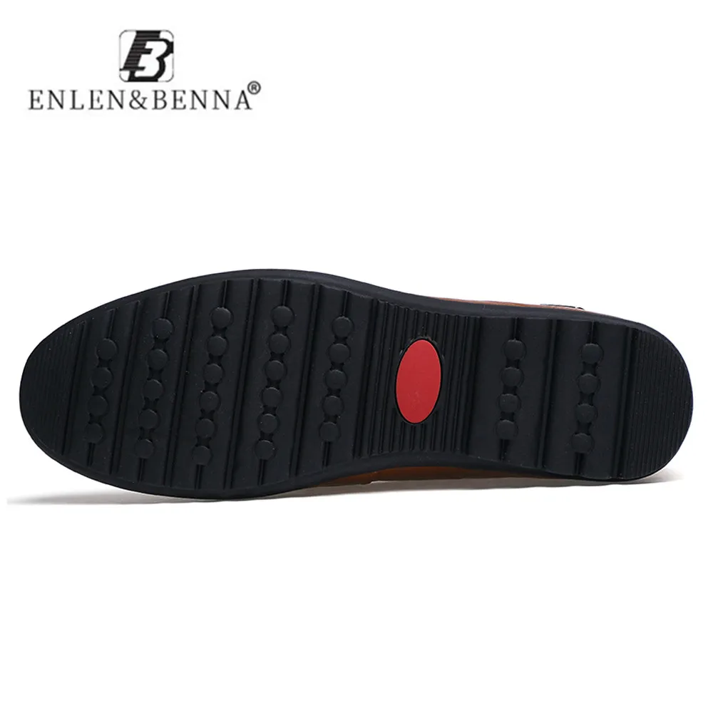 Повседневные мужские кожаные туфли роскошные дышащие мокасины лоферы с высоким