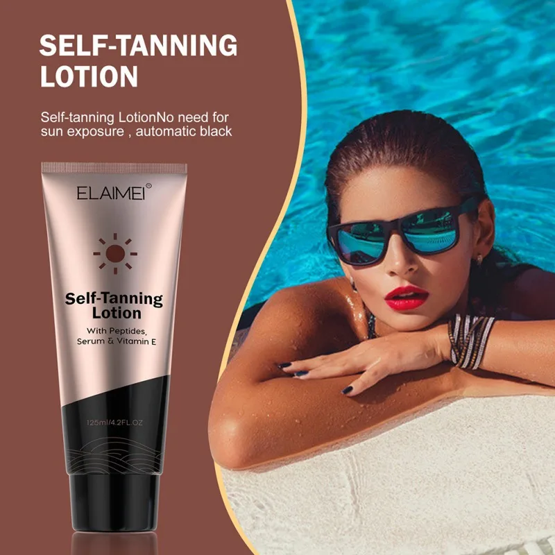 

125ml Sunless Self Tanning Lotion Bronze Quickly Coloring Face Body Natural Tan Cream Self Tanning Cream Moisturizing Lotion