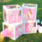 HUIRAN BABYкоробка с надписью Baby Shower, украшения для девочек и мальчиков, 2 дня рождения, 1 год, для девочек, с днем рождения, для вечеринки, для детей, Babyshower