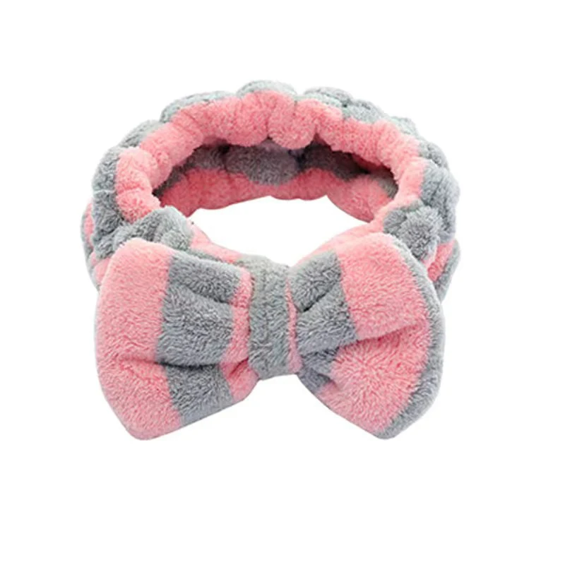 Новое поступление обруч для волос Женский с милым бантом из кораллового бархата