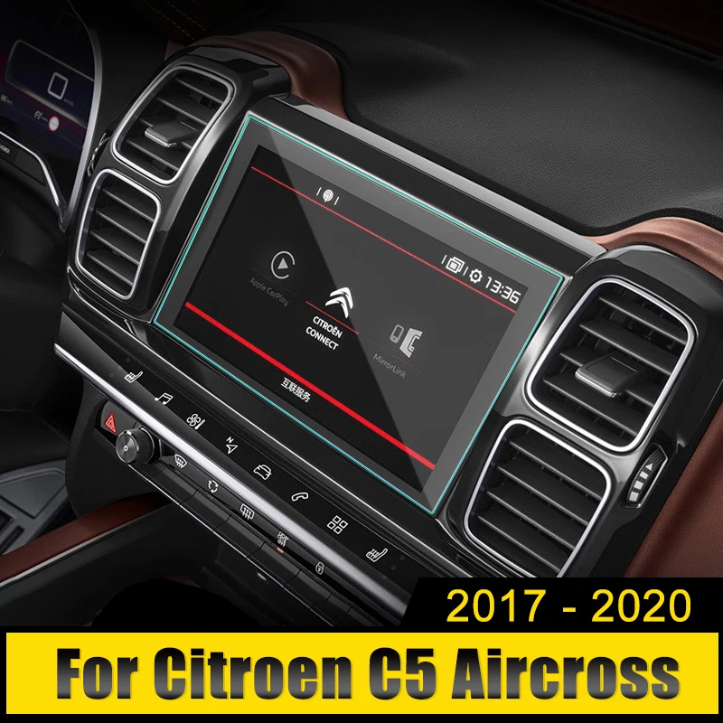 

For Citroen C5 Aircross 2020 2019 2018 2017 Accessories GPS Navigation Tempered Glass Protection Film LCD Screen Sticker Films