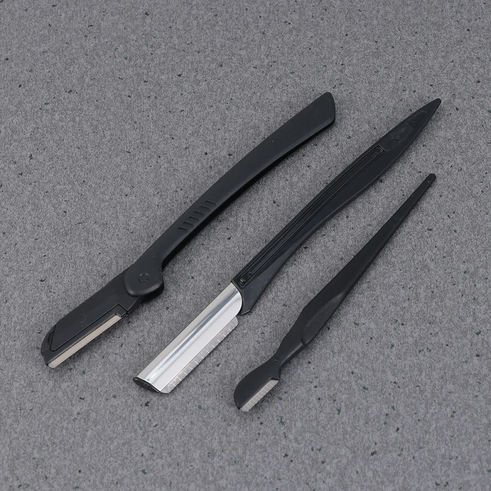 

6Pcs/1 Set Stainless Steel Foldable Razor Trimming Set Comb Brush Shaper Makeup Tools