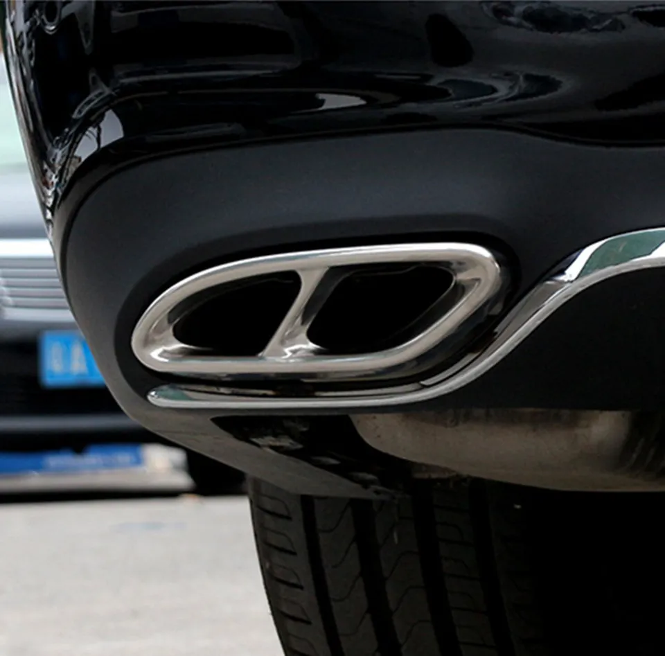 Задняя двойная выхлопная труба из нержавеющей стали для Mercedes Benz W205 C180 C200 C250 C300 C400 C