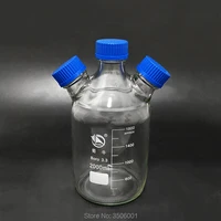 reagent bottlewith 3 blue screw coversborosilicate glass 3 3capacity 2000mlgraduation sample vials plastic lid with 3 necks