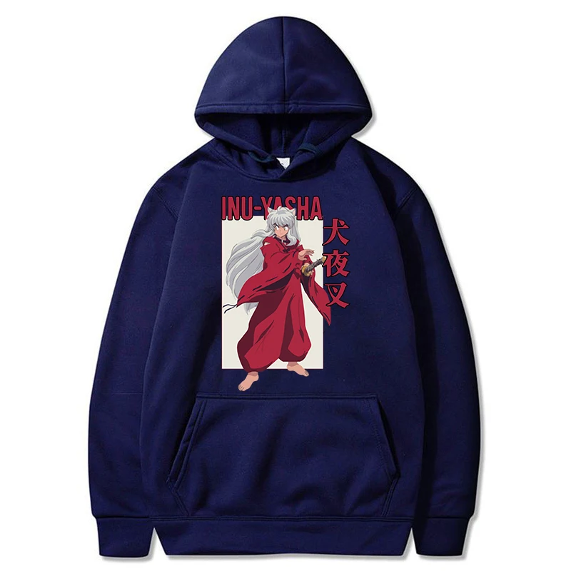 

Couple Sweatshirts Anime Inuyasha Hip Hop Clothes Men Hoodies Personality Drop Shipping Women Oversized Tops Streetwear Hoody