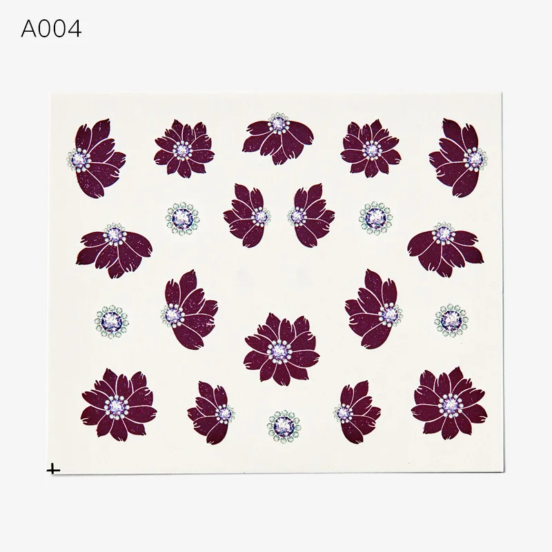 Наклейка для дизайна ногтей цветок черная линия Переводные картинки Необычные