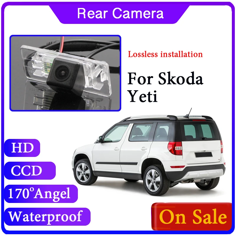 

Автомобильная камера для Skoda Yeti 5L 2009 ~ 2017, резервная камера, водонепроницаемая функциональная камера