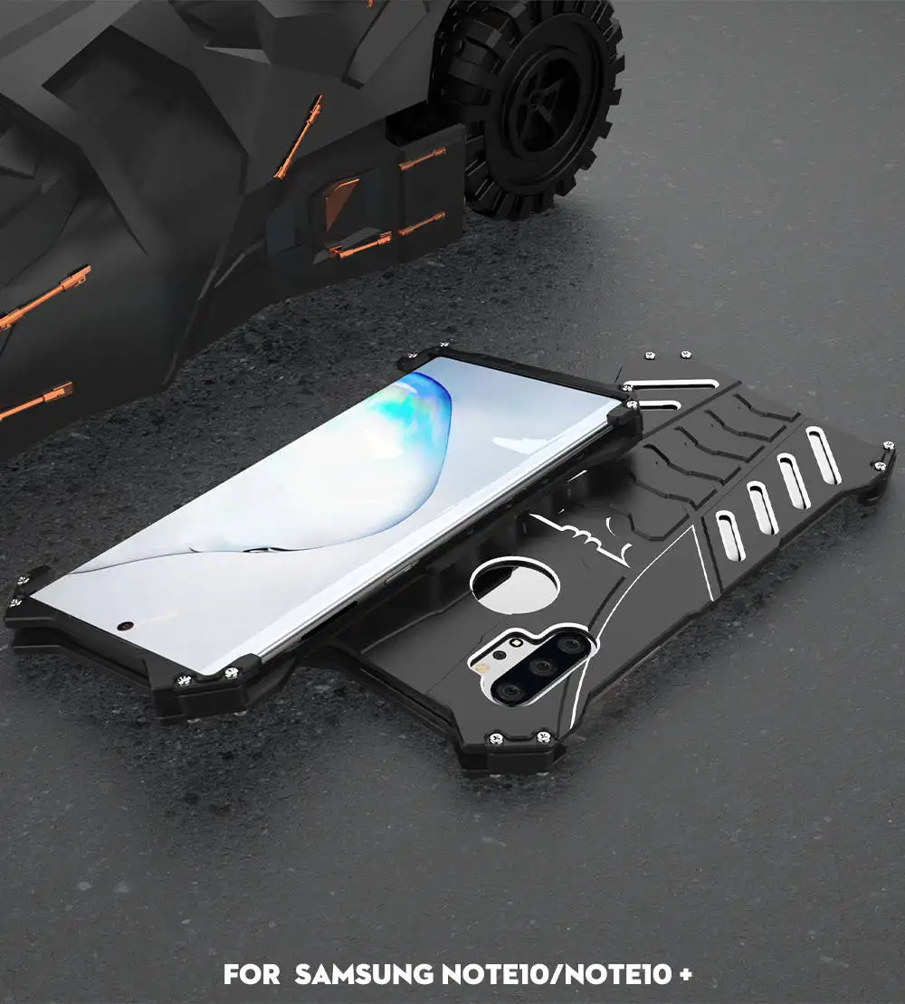 Алюминиевый бампер Бэтмен бронированный металлический чехол для samsung Galaxy Note 10 Plus