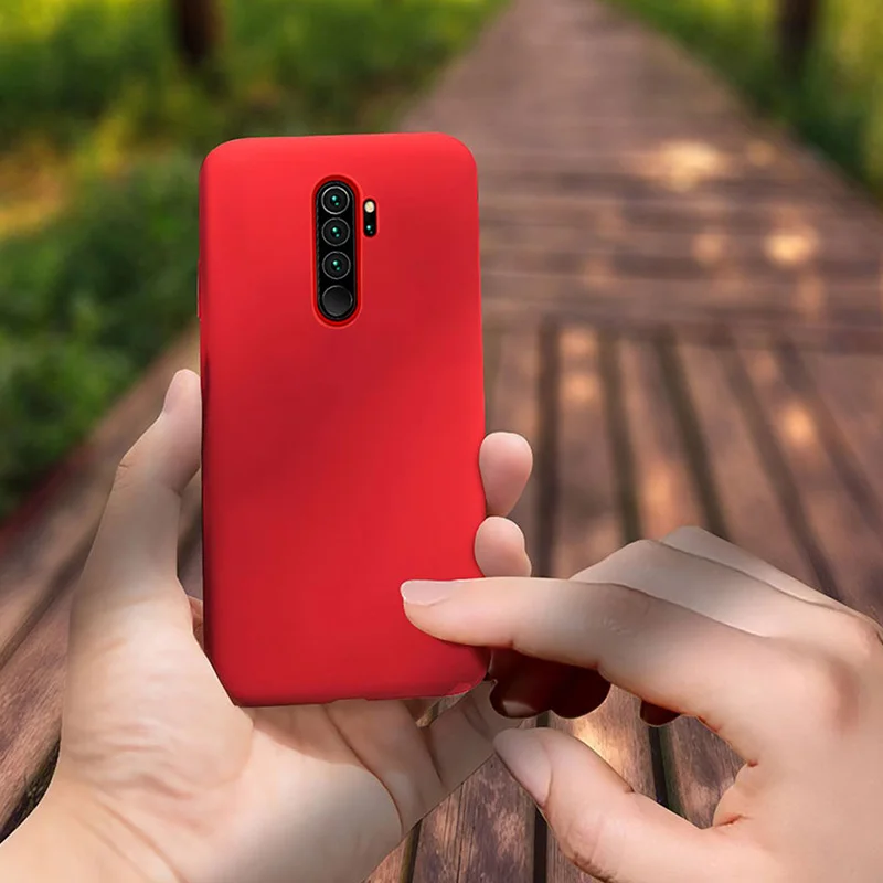 Жидкий силиконовый чехол KEYSION для Xiaomi Redmi Note 8 Pro противоударный бампер мягкая