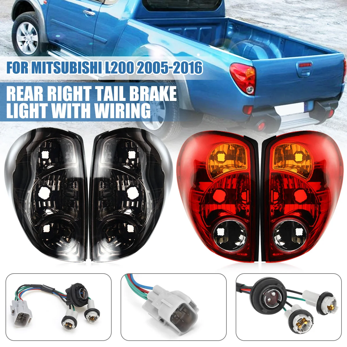 

Pair Car Rear LED Tail Light Brake Lamp Signal Lighting Taillight For Mitsubishi L200 2005-2016 Triton 2005-2015 Colt 2007-2015