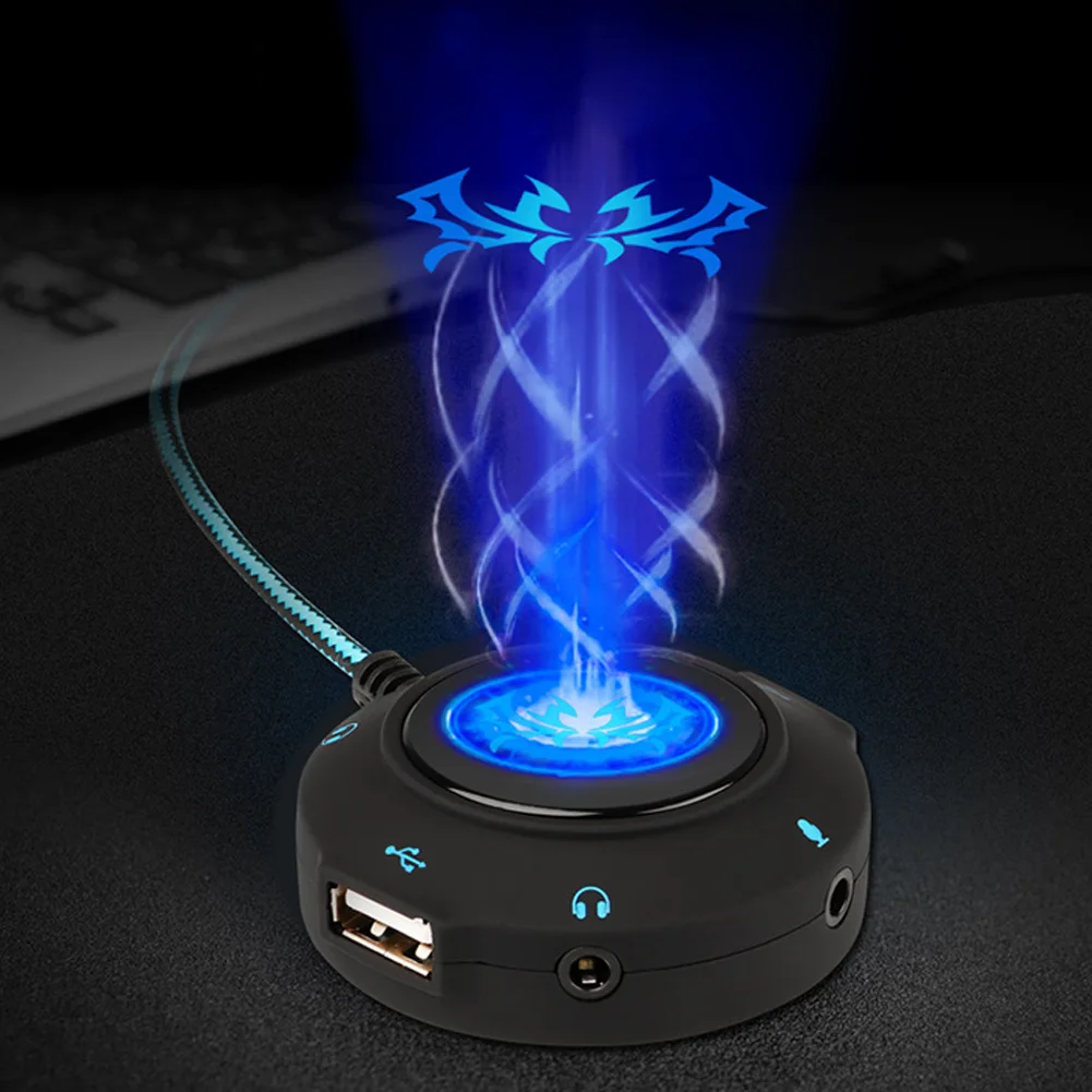 Кабель внешнего шумоподавления мульти Интерфейс адаптер USB ПК стерео подсветка