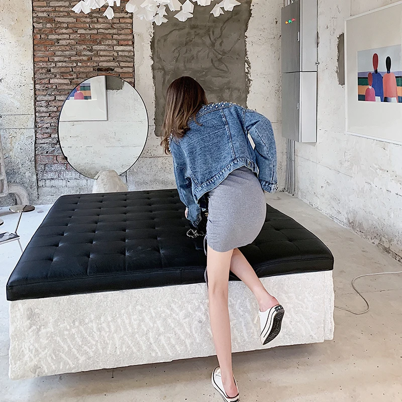 Женская короткая джинсовая куртка с рукавом летучая мышь |