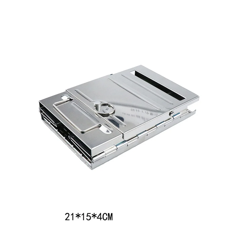 

Stainless Steel Square Wood Burning Stove Portable Collapsible Grill Outdoor Camping Cookware (Silver)