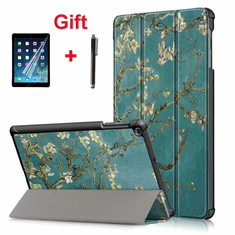 

Case for Samsung Galaxy Tab A A6 10.1 2016 T585 T580 SM-T580 T580N PU Leather Slim Funda for samsung t580 Case+ Screen Film +PEN