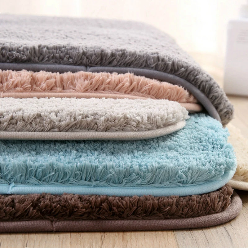 Водопоглощающий Мягкий плюшевый ковер напольный для ванной и спальни коврик