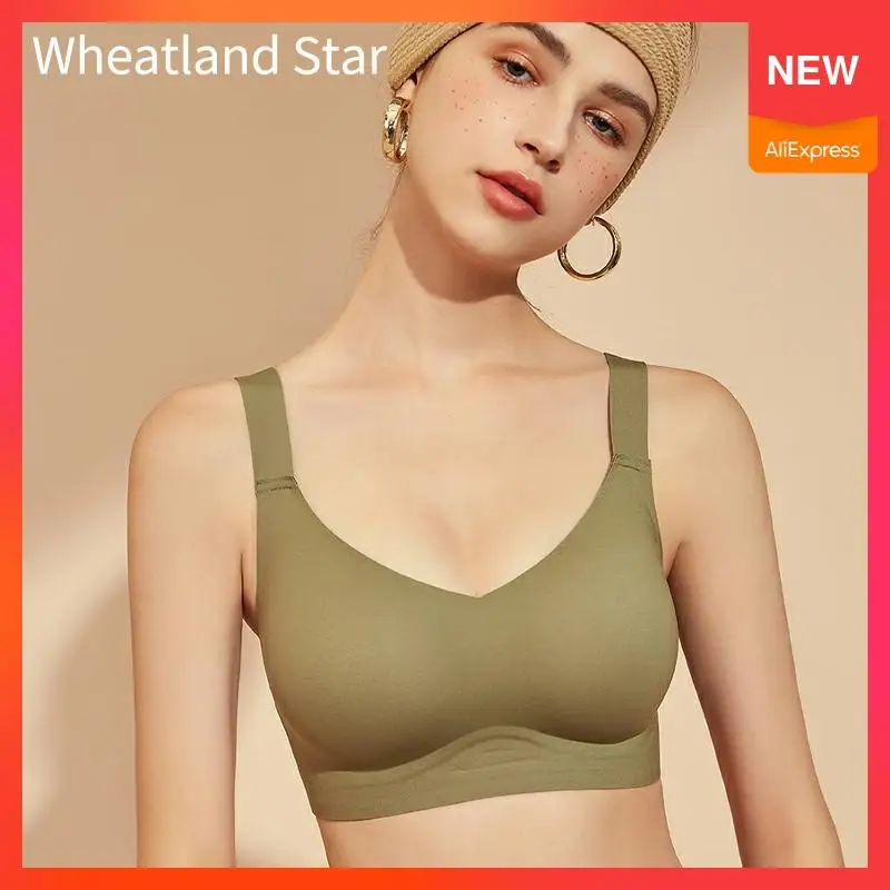 Бесшовный бюстгальтер размера плюс без косточек женское нижнее белье летние с