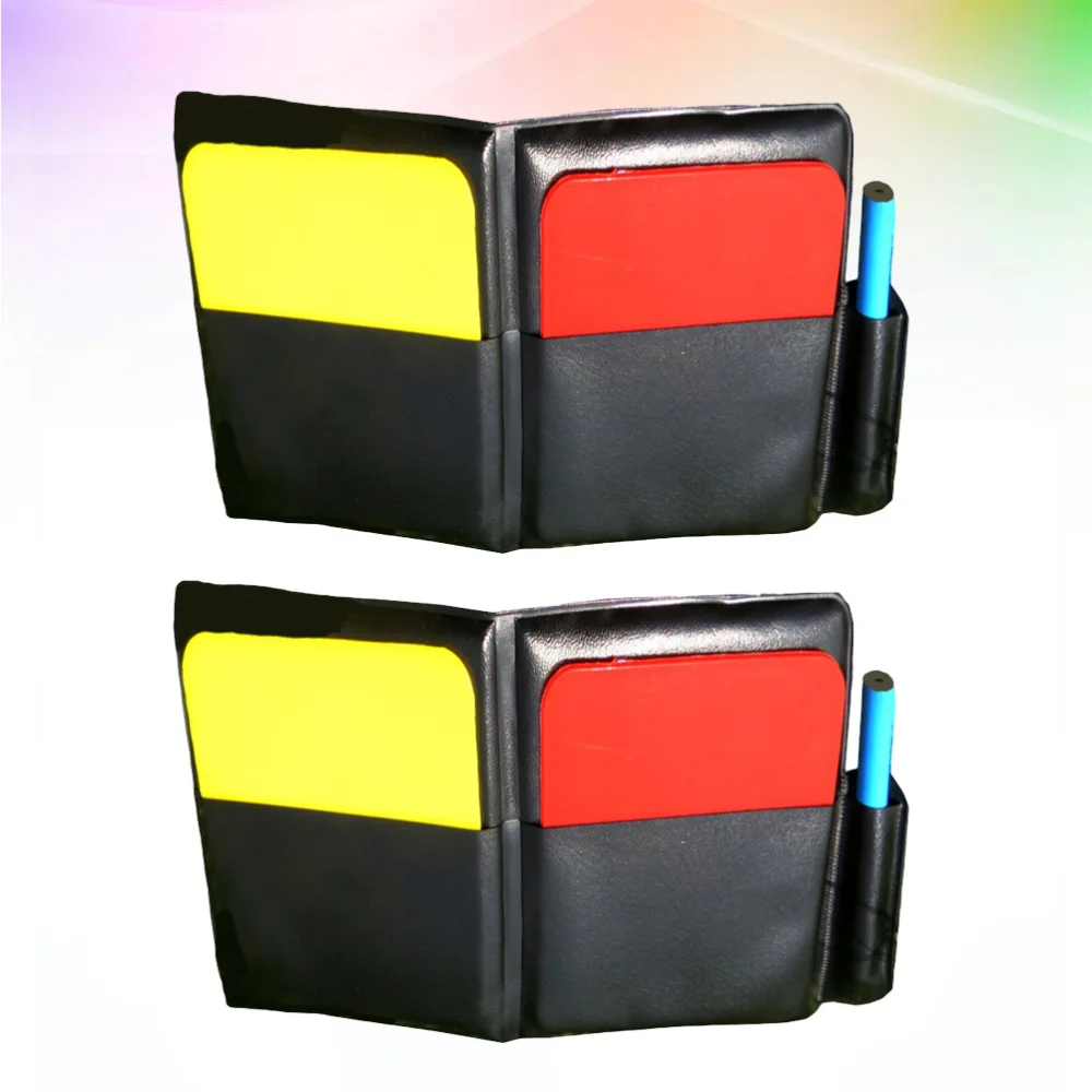 

2 Set Sports Red Yellow Portable Referee Practical Football Match Supplies for Sports Events