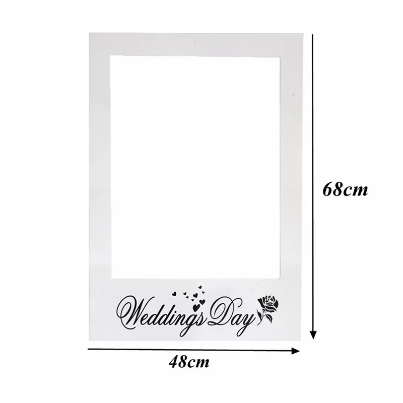Wedding Свадебный декор фоторамка для взрослых 30th 40th 50th 60th Happy Birthday Photo Booth Реквизит для детей 1 день Рождения Декор принадлежности - Цвет: Wedding