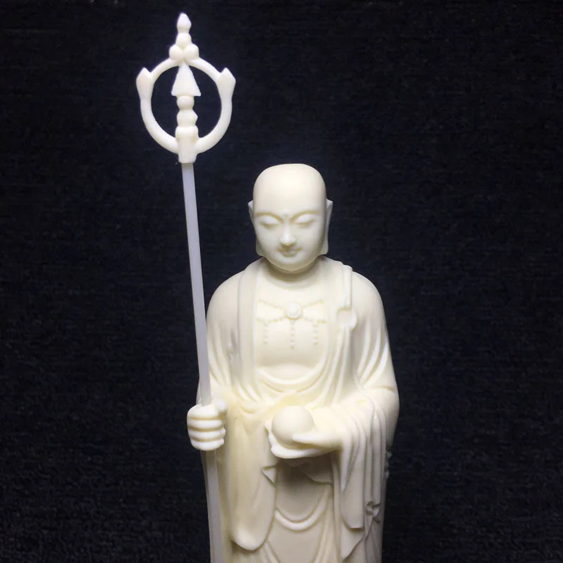 Белая скульптура кситигарбха Будды орнамент из смолы резная фигурка для дома