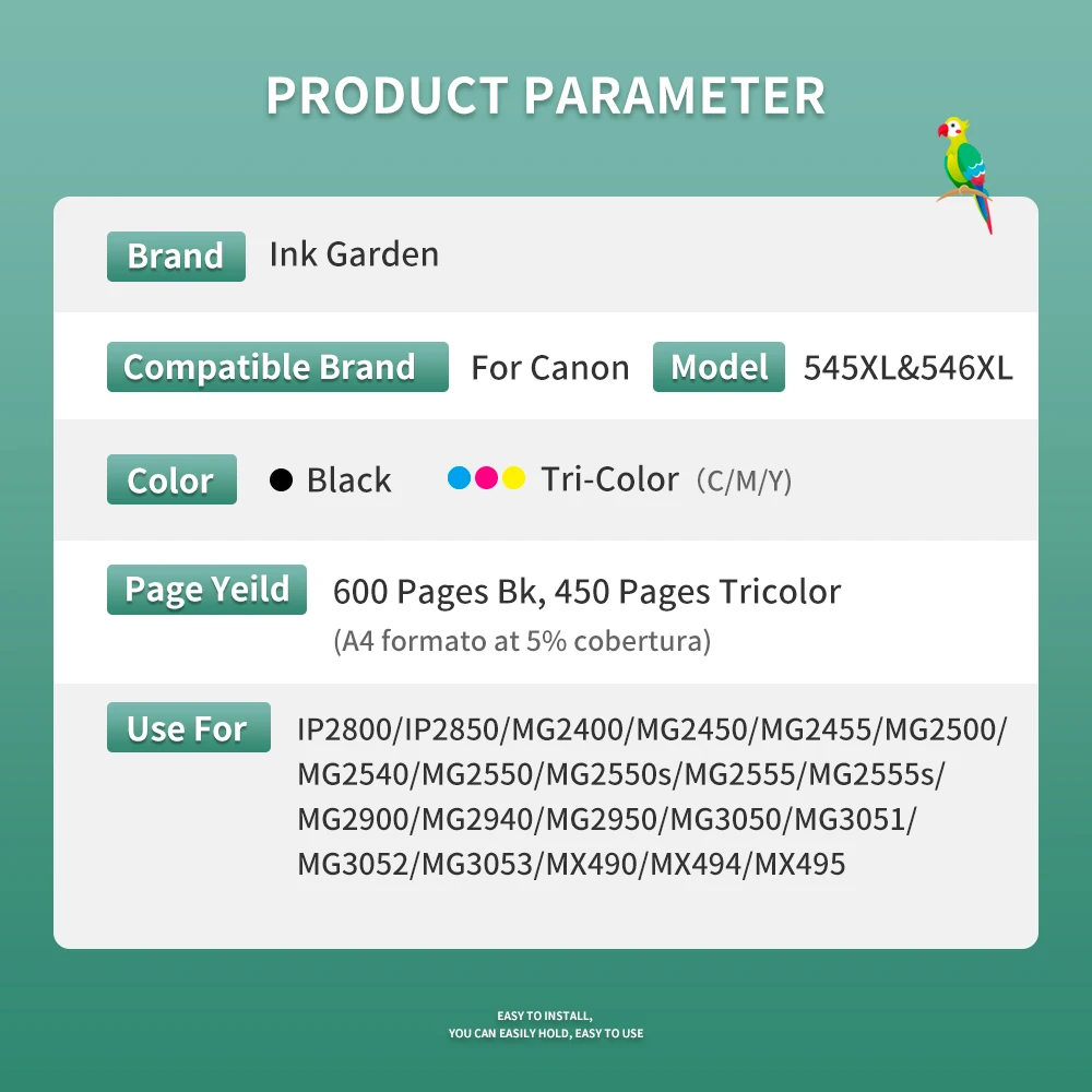 Совместимый чернильный картридж PG545 545XL 546XL для замены Canon 545 CL546 принтера Pixma MG3051