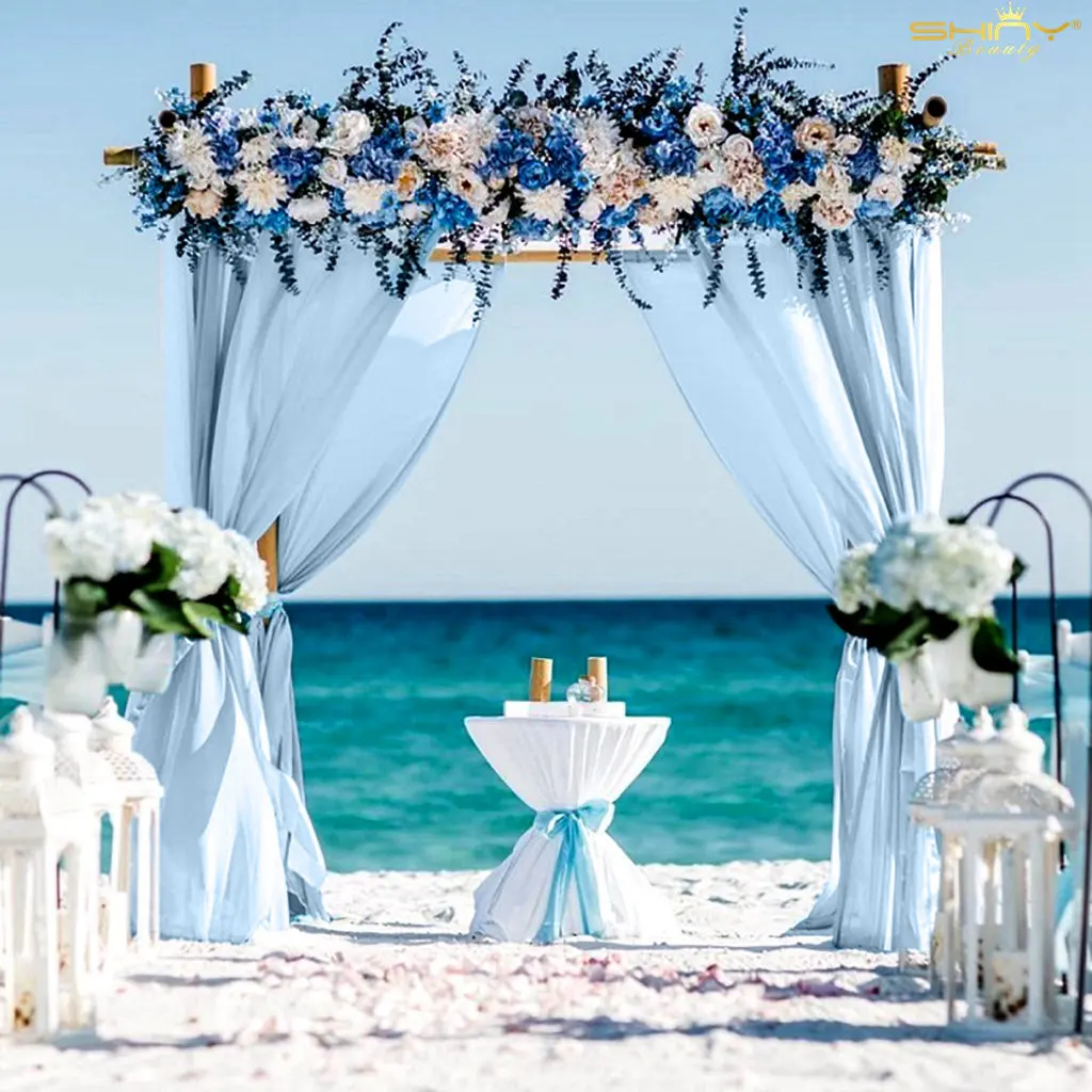 Шифоновый фон 29x78 дюймов шифоновая прозрачная занавеска Роскошная оконная для