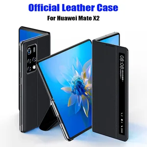 official original smart view call id leather flip cover case for huawei mate x2 free global shipping