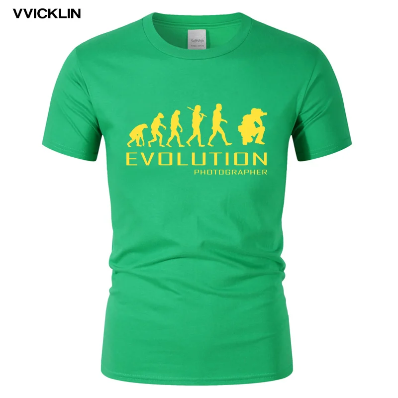 

Evolution of Photographer Personalized T Shirt Summer Photography Cotton T-shirt Short Sleeve O-Neck Tshirt for Men Plus Size