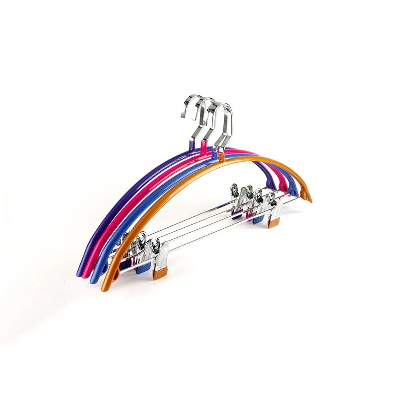 

Metal hanger Non-Slip Cloth Hangers for Clothes Pants Trousers Gold Hanger Rack Coat Kleding Hanger with Clips Kledinghangers