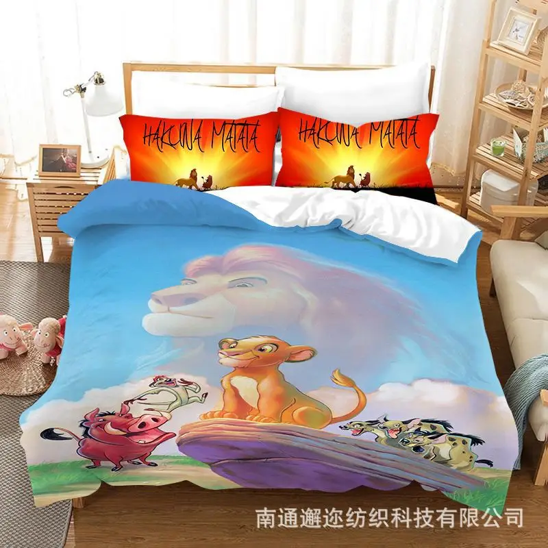 

Anime The Lion Bedding Sets US/Europe/UK Size Quilt Bed Cover Duvet Cover Pillow Case 3 Pieces Sets Childen Adult