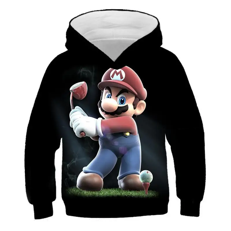 Игровая приставка super Mario bros. Детская толстовка с капюшоном и 3D-принтом; модная детская толстовка