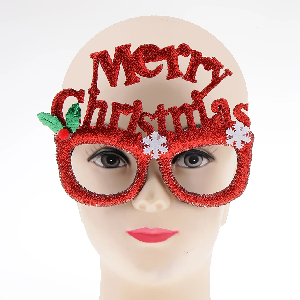 Glitter Merry Christmas Snowflake Sunglasses Novelty Glasses Xmas Party Favors for Parties and Kids Adults | Тематическая одежда и