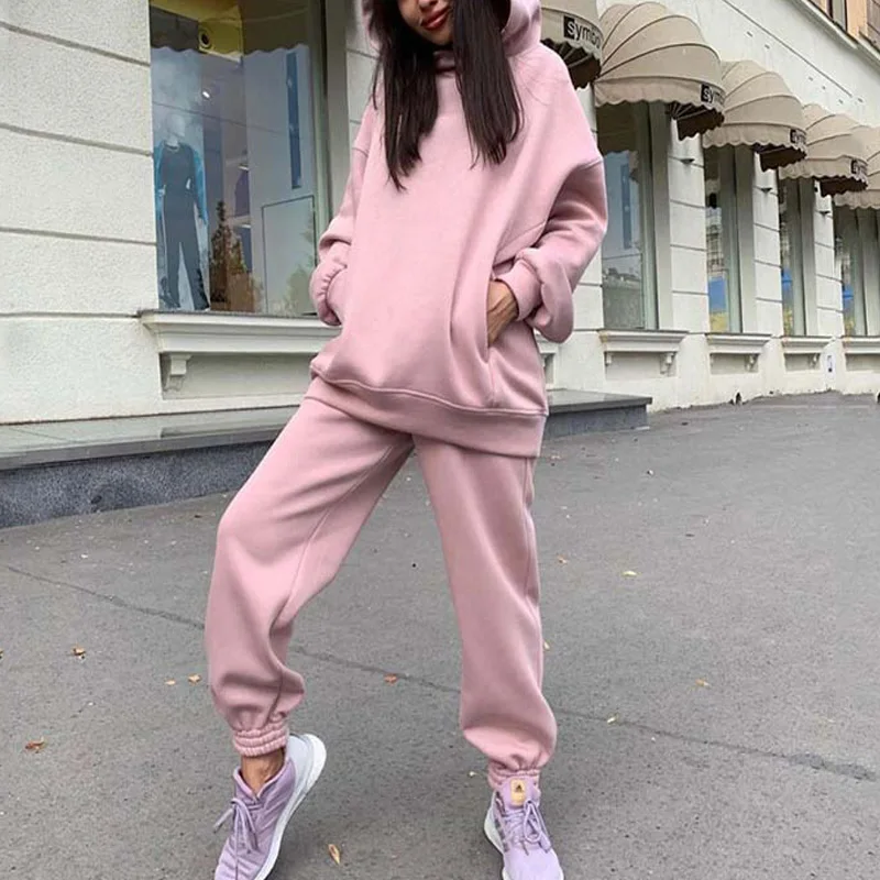 

Autumn Winter Two Piece Set Women Tracksuit Sets Female Casual Hoodies Sweat Suits Joggings Set for Women Lounge Wear 2021