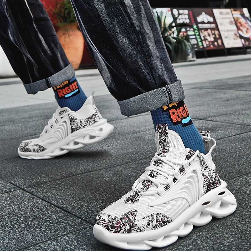 Abhoth Running Shoes Lace-up Sneakers Lightweight Breathable Mesh Sport Shoes Footwear Outdoor Jogging Walking Sneakers for Men