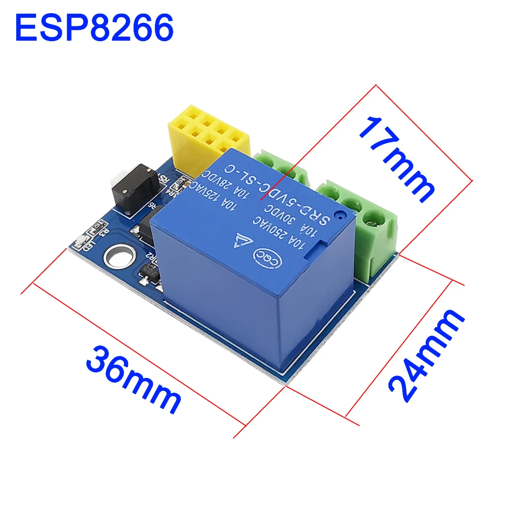 10 шт. релейный модуль ESP8266 ESP-01S адаптер программатора 5 В Wi-Fi релейная плата ESP01S