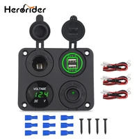 4 in 1 dual usb charger 4 2a voltmeter 12v power outlet on off toggle switch for car boat marine rv truck camper vehicles switch