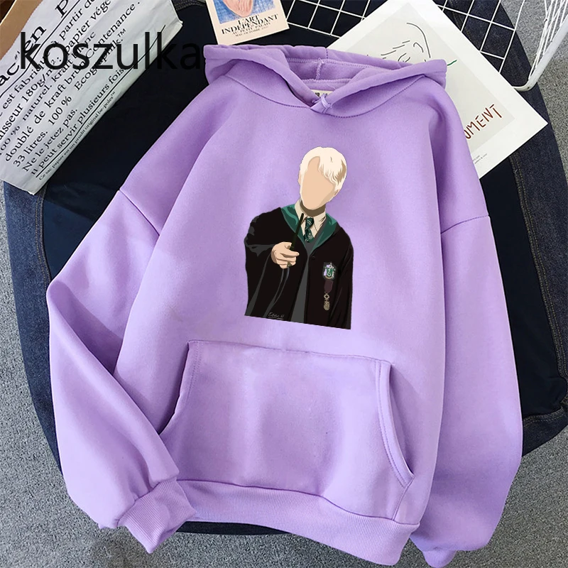 

Cool Draco Malfoy Hoodie Fleece Women Hoodies Gray Blue Loose Casual Korean Style Sweatshirt Hooded Dropshipping Couple cCothes