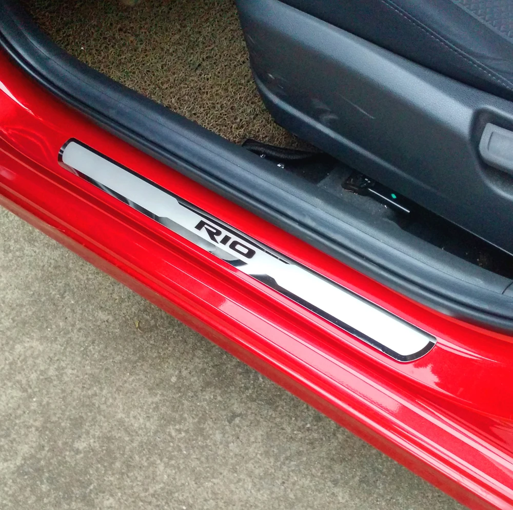 Наклейка на дверной порог RIO Накладка из нержавеющей стали для европейской Kia Rio