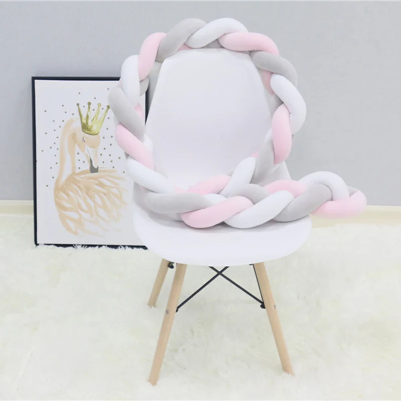 3-4M bumper for crib cot bumper baby braid Protector for cot braid in the crib cot bumper baby braid crib protector