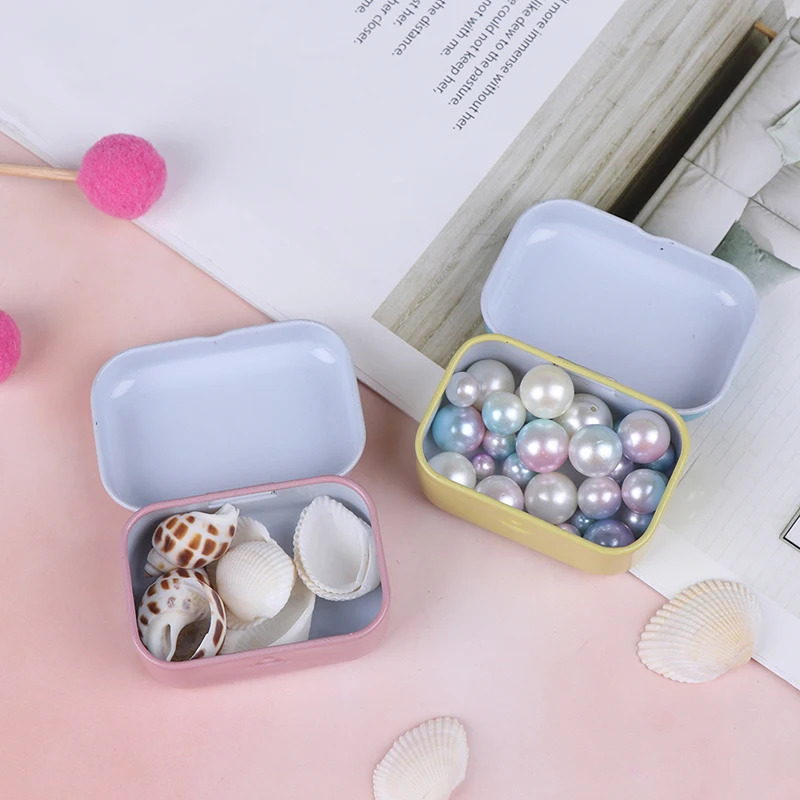 

1Pcs New Cartoon Mermaid Alpaca Tin Box Pill Cases Holiday Pattern Small Jewelry Needle Boxes