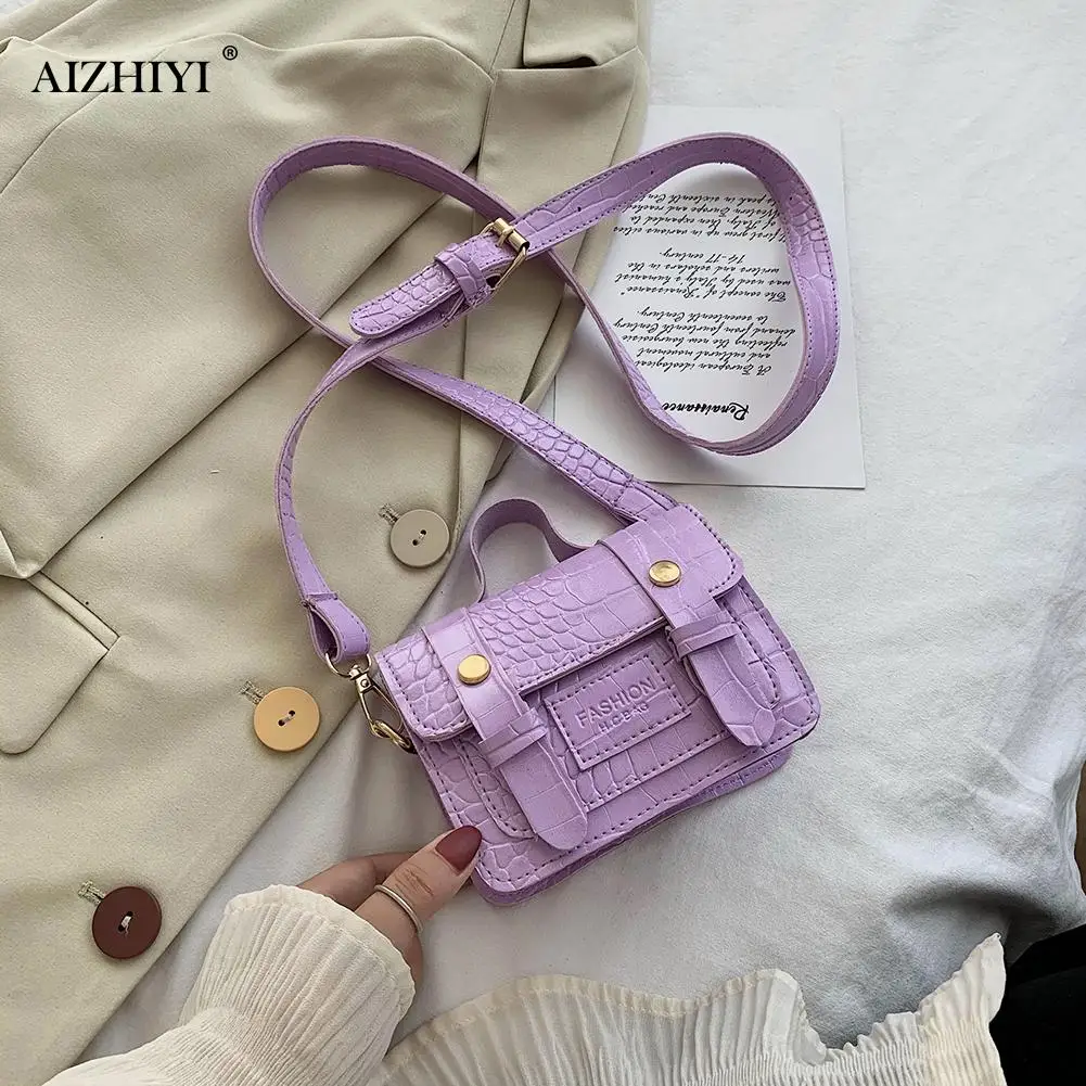 

Vintage PU Leather Shoulder Bag Women Belt Buckle Handbag Travel Crossbody Pouch Fashion Exquisite Shopping Bag