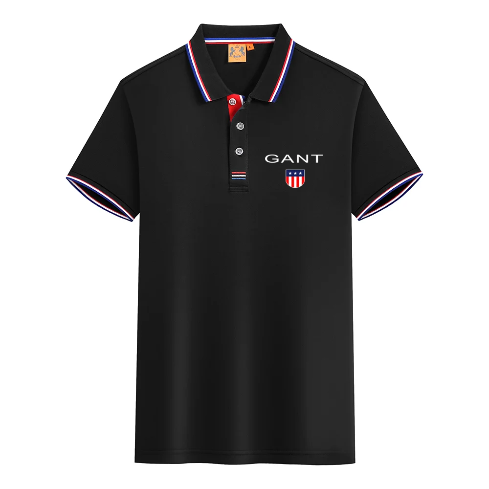 

2021 summer new men's wear-resistant comfortable breathable pure cotton classic business casual short-sleeved Polo shirt M-4XL