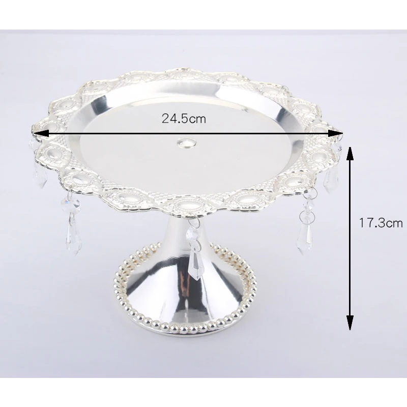 Серебряная подставка для торта поднос десертов на свадьбу украшение свадьбы