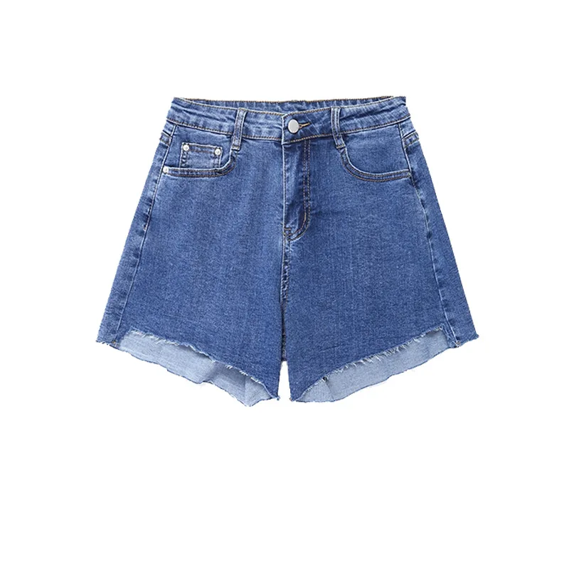 

New Arrival Super Large High Quality Thin Denim Shorts Women Summer Loose High Waist Casual Plus Size 26-30 31 32 33 34 36 38 40
